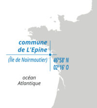 carte, localisation, Épine, Vendée